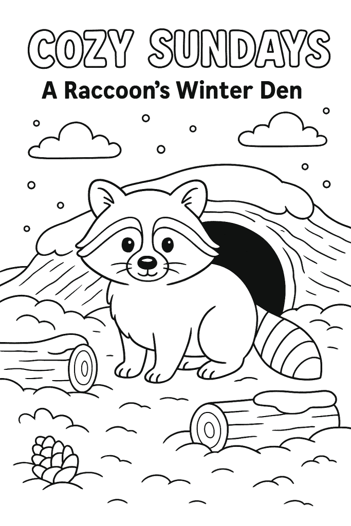 A Raccoon’s Winter Den